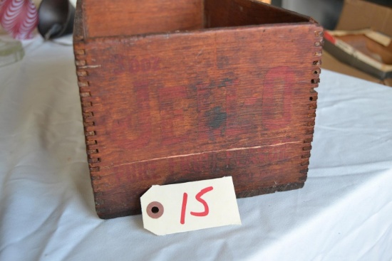 wood Jello box