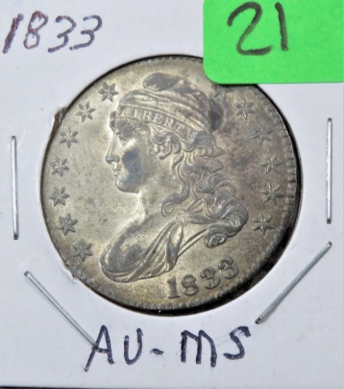 1833 Capped Bust Half Dollar