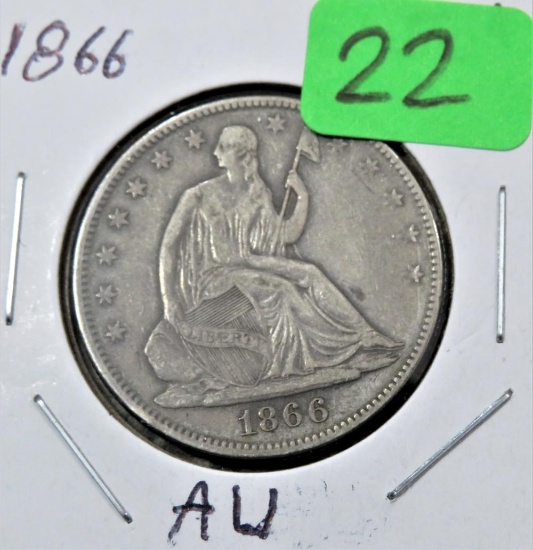 1866 Liberty Seated Half Dollar