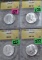 (4) 1964 Silver Kennedy Halves - one D