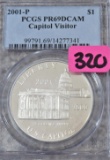 2001-P Capitol Visitor Silver Dollar