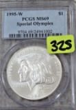 1995-W Special Olympics Silver Dollar