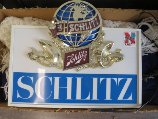Schlitz lighted sign
