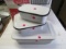 6 Piece Enamel Rectangle Pans with Lids (black)