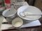 4 Piece Enamel Set  Large Basin, Large Pot, Small Pot,