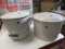 2 large enamel pots with lids (black)