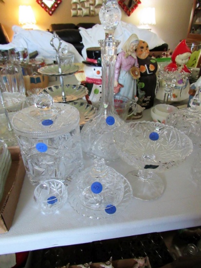 Glass Decanter, Ice Jar, Glass, Candy Dish, Mini Serving