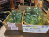 10 pint and 4 quart Ball Blue Glass Jars