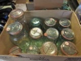 Mixture of Atlas and Ball Glass Jars with Lids (12 total)