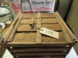 Owosso Manufacturing Antique Wood Egg Crate