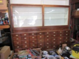 40 Drawer Oak Hardware Cabinet