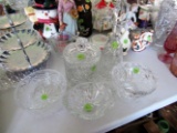 Glass Jar, Wine Decanter, and 3 Candy Bowls