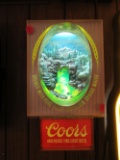 Coors lighted waterfall beer sign