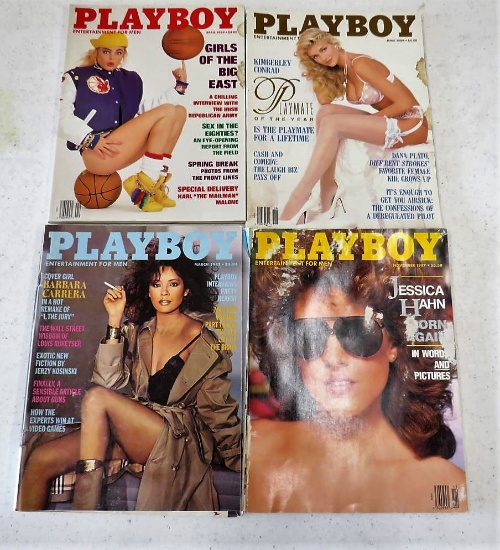 4 PLAYBOYS APRIL, JUNE 29, MAR 82, NOV 87