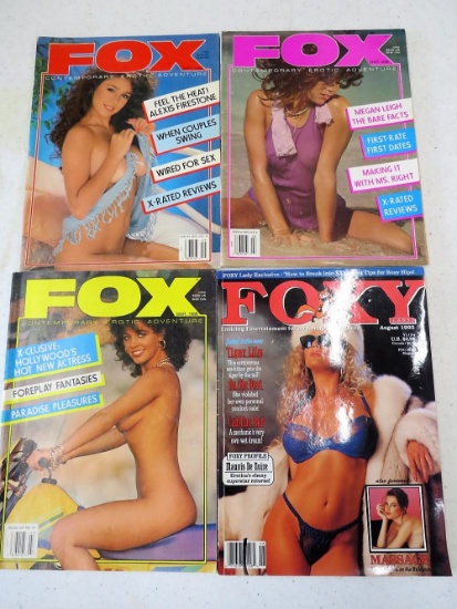 3 FOX, 1 FOXY MAGAZINE - SEPT MARCH 88, MARCH 89, FOXY-AUG92