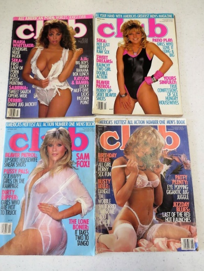 4 CLUB MAGZINES - JUNE 89, OCT 89, HOLIDAY ISSUE, AUG 90