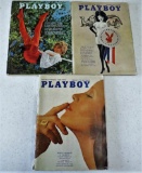 JULY 68, NOV 68, FEB 72 PLAYBOYS