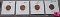 (4) 1961-P Lincoln Memorial Cents