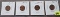 (4) 1962-D Lincoln Memorial Cents