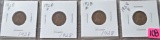 (4) 1928-P Lincoln Wheat Cents