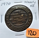 1970 Waverly Nebraska Centennial Token