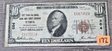 1929 York NB & Trust Company National Bank Note