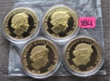 (4) 2015 Bradford Exchange QE2 Commemorative Coins