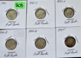 6 Mercury Dimes