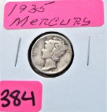 1935 Mercury Dime