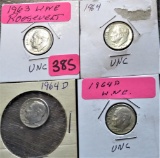 4 Roosevelt Dimes