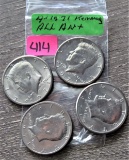 (4) 1971 Kennedy Half Dollars