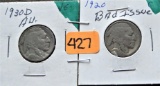 1930-D, 1920 Buffalo Nickels
