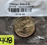 2012-D Chester Arthur Dollar