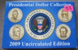 2009 Uncirculated Edition Presidential Dollar Collection