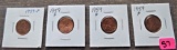 (4) 1959-P Lincoln Memorial Cents