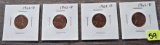 (4) 1962-D Lincoln Memorial Cents