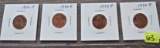 (4) 1974-P Lincoln Memorial Cents