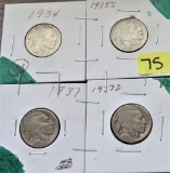 4 Buffalo Nickels