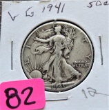 1941 Walking Liberty Half