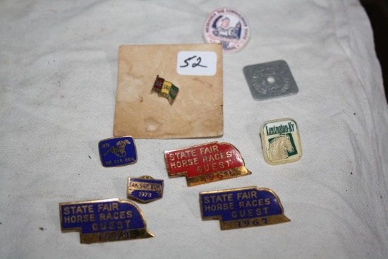 1967, 1696 State Fair Races Guest Pins