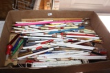 Box of Advertising Pens and Pencils, Etc.