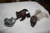 Hand Carved Animals and Hand Made Fur Seal