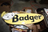 Badger Tin Sign
