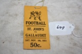 1921 Football Ticket