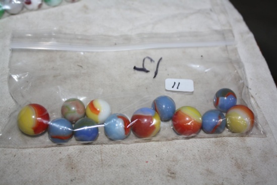 12 Antique Marbles