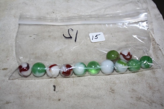 12 Antique Marbles