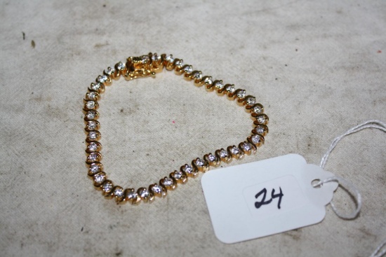 Sterling Jeweled Tennis Bracelet