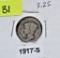 1917-S Mercury Dime