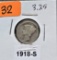 1918-S Mercury Dime