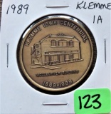 1989 Klemme, Iowa Centennial Medal